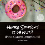 The Simpsons Doughnuts - These pink glazed doughnuts with sprinkles is Homer Simpsons favorite snack!  and now you can make them at home with a FULL TUTORIAL to make perfect doughnuts everytime!