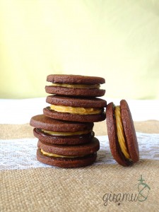 Mocha Cookies with Pumpkin Spice Filling