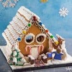 Gingerbread House - Get the perfect gingerbread dough recipe to make this adorable gingerbread house or your favorite cutout Christmas cookies! You can get your hands on this easy, printable gingerbread house template too. 