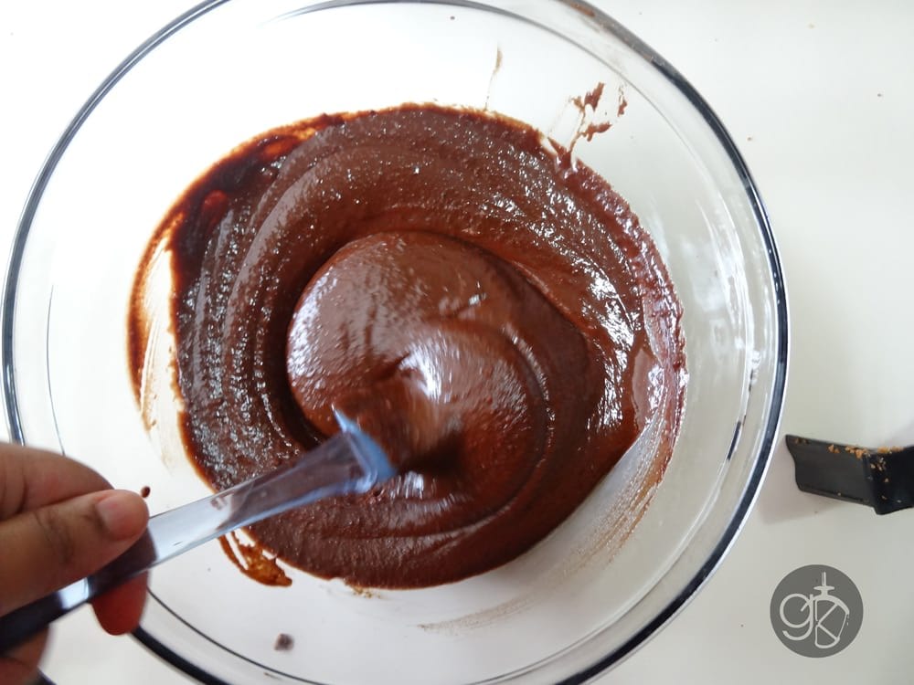 The Praline/Chocolate mix melted together.