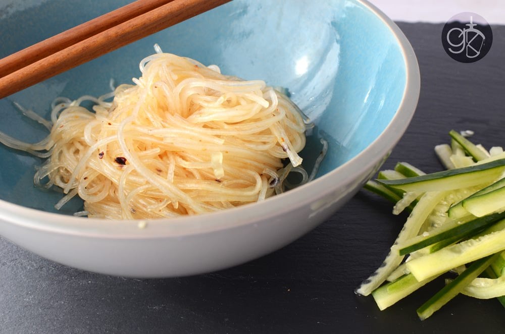 Lemongrass Noodle Soup with Cucumber & Chicken