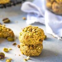 Italian Pistachio Cookies - Only 4 ingredients! Gluten free, soft and fudgy pistachio cookies that are easy to make and ready in under 30 minutes!