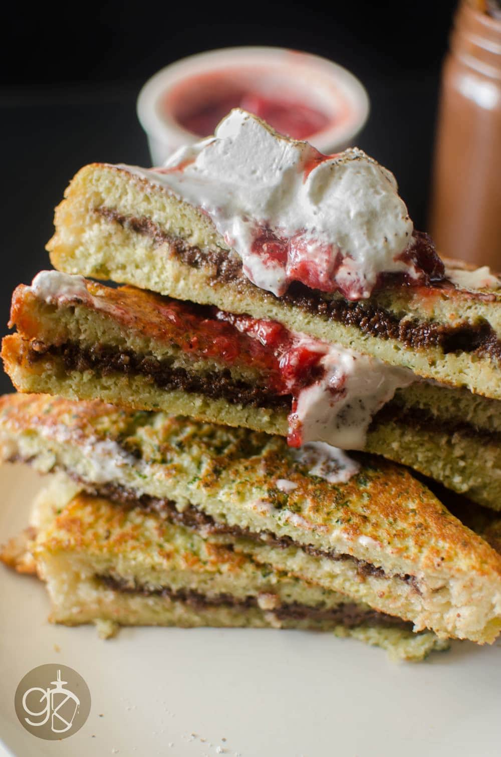 Dairy Free Nutella Stuffed Basil French Toast with Brioche