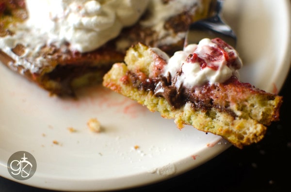 Dairy Free Nutella Stuffed Basil French Toast with Brioche