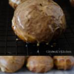 Glazed Coffee Doughnuts with Caramelized White Chocolate Pastry Cream Filling