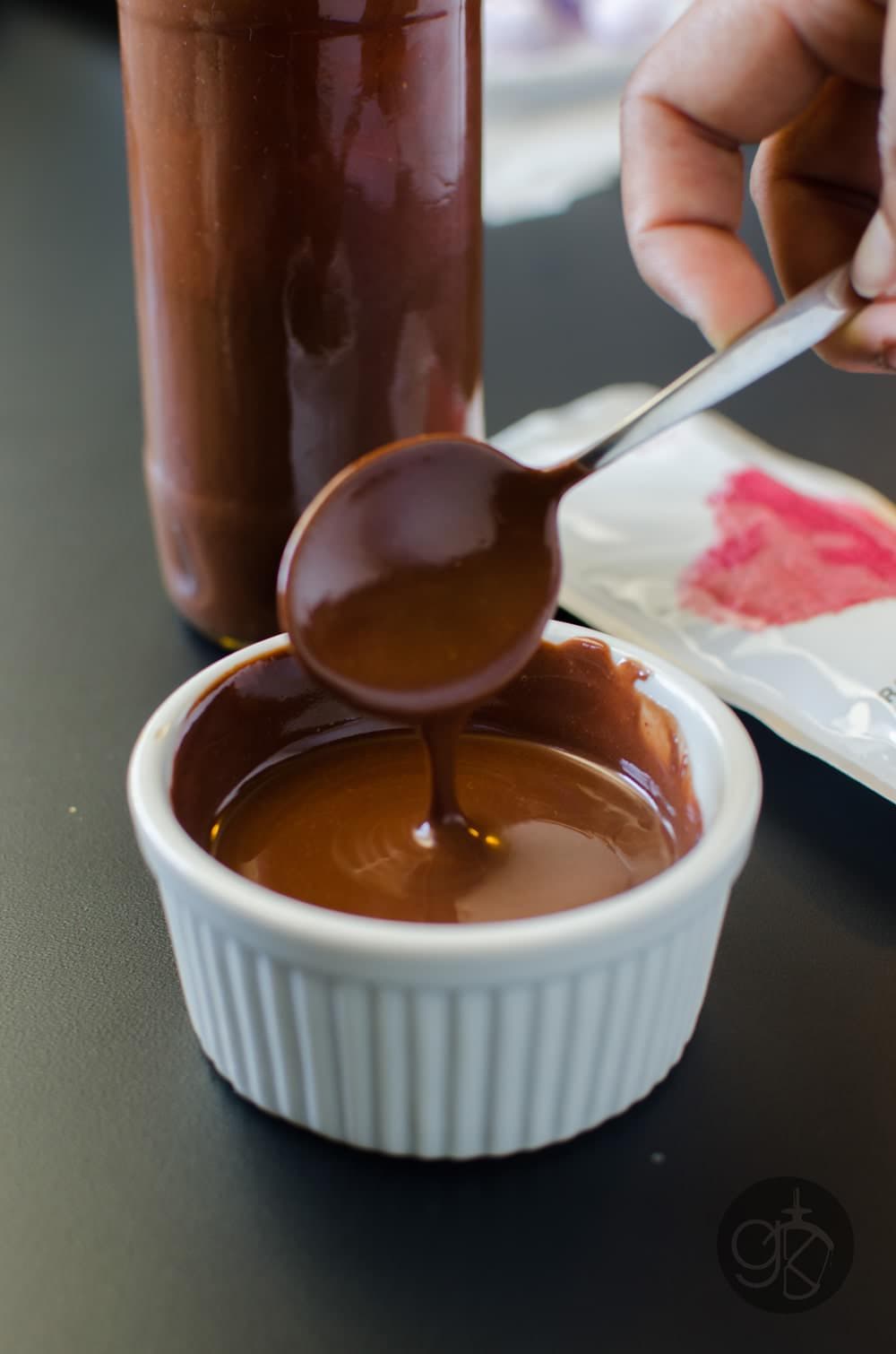 Easy Homemade Raspberry Chocolate Magic Shell - Easy to make Homemade Chocolate Magic Shell that you can easily customize and add some fruity flavours and pizzazz!!