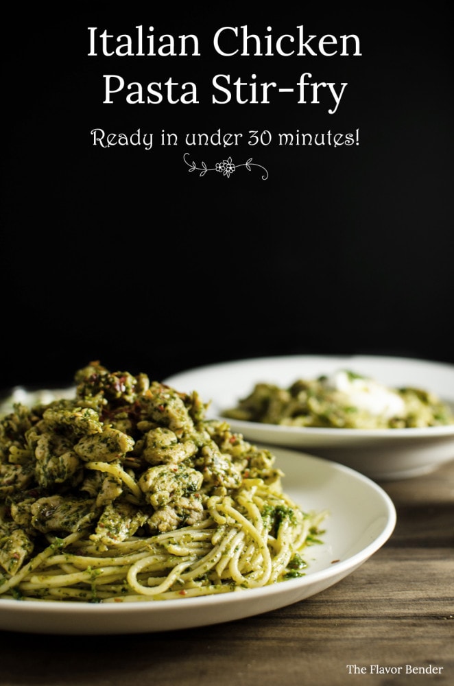 This Italian Chicken Pasta Stir fry is just full of italian herbs and tastes amazing! Italian flavours, Cooked in an Asian stir fry way and ready to be eaten in under 30 minutes too!
