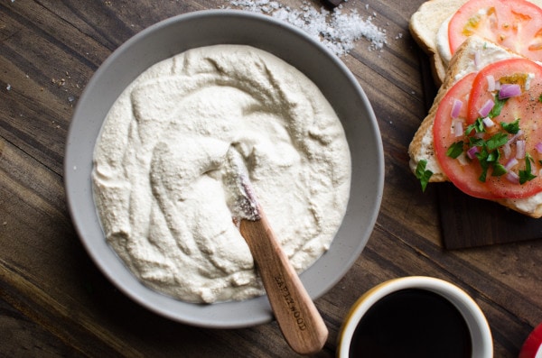 Creamy Vegan Ricotta - Made with Cashews and Tofu, this is the ricotta substitute you can use for pasta dishes, sweet dishes and even just spread on your toast for beakfast! Whether you like soft or firm ricotta, this can easily be put together in minutes and you would think this is the real deal!