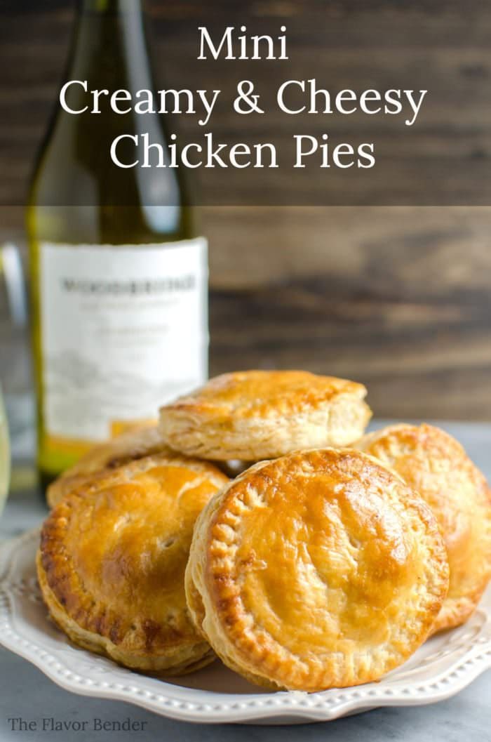 Mini Creamy and Cheesy Chicken Pies - The perfect snacks for the Big Game (or any party!). Tastes like mini Chicken Pot Pies but better! Plus learn how to pair these with the perfect wine. #sponsored #flavorsofthegame #collectivebias Msg 4 21+