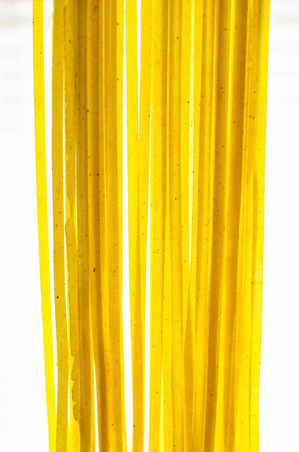 Homemade Turmeric Pasta - Bright yellow, smoky turmeric infused into homemade pasta dough. Fun to make and gives your pasta a delicious smoky flavor with a pleasant, slight bitterness.