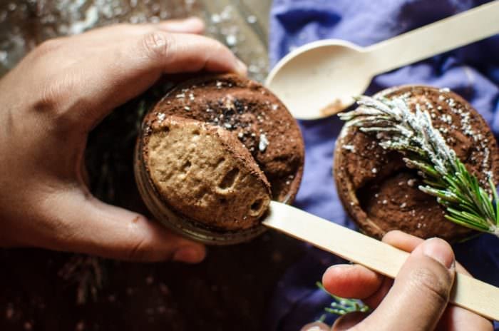 Rosemary infused French Chocolate Mousse - My twist on the Classic French Chocolate Mousse with earthy, floral flavours mingling with the bittersweet creaminess.