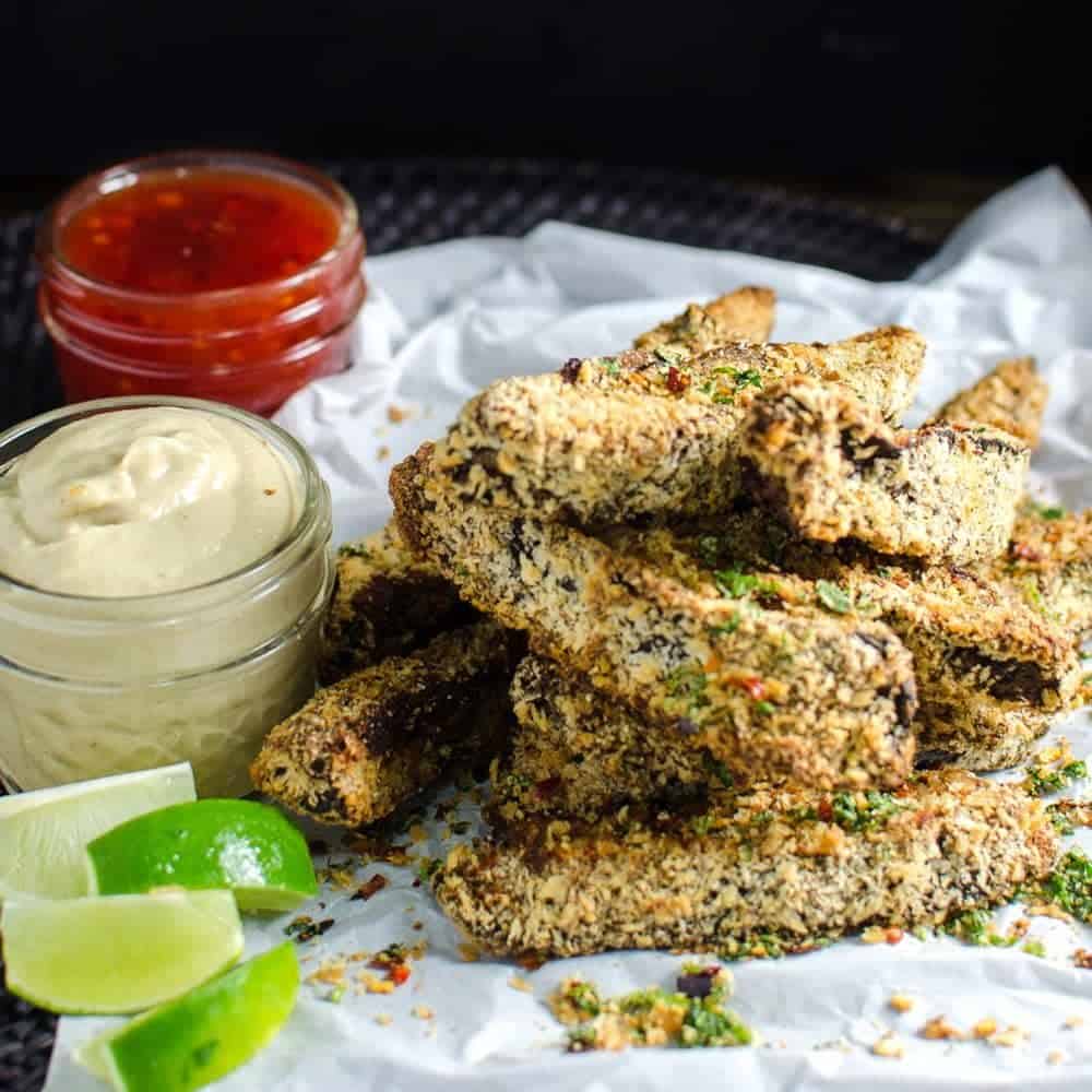 Baked Portobello Mushroom Fries (Vegan)