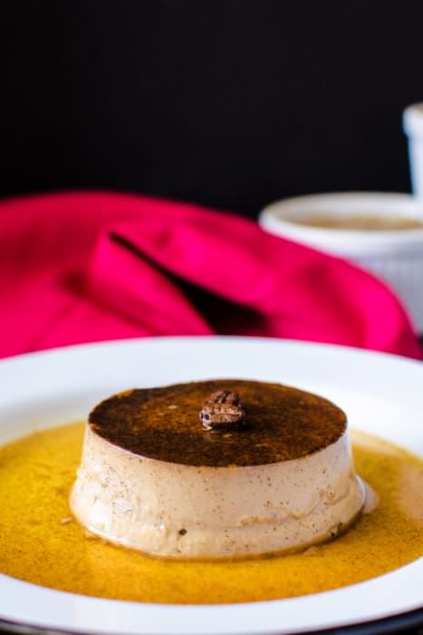 Coffee Flan - Classic Creme Caramel with a wonderful coffee twist! This Coffee creme caramel is made with coffee infused cream! Since it's so easy to make, delicate, super creamy and irrestibly addictive, it is the most requested dessert in our home. REPIN to save. CLICK to get the recipe. #TheFlavorBender