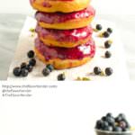 Cardamom and Blueberry glazed doughnuts - warm, aromatic cardamom infused blueberry glaze with just the right amount of sweetness coating fluffy doughnuts with a strikingly beautiful speckled purple glaze