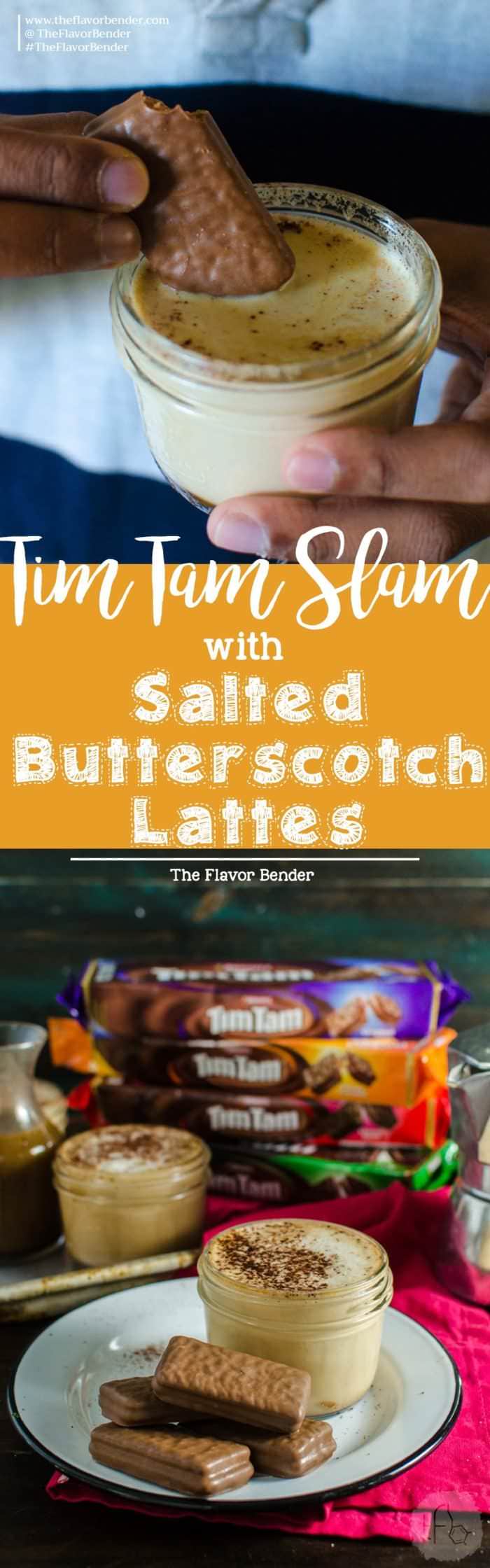Mini Salted Butterscotch Latte with a Tim Tam Slam - Bring some seasonal indulgence with this easy Butterscotch latte and enjoy it with an Aussie classic - The Tim Tam Slam! Get the tips to get the most out of and make the best Tim Tam Slams!