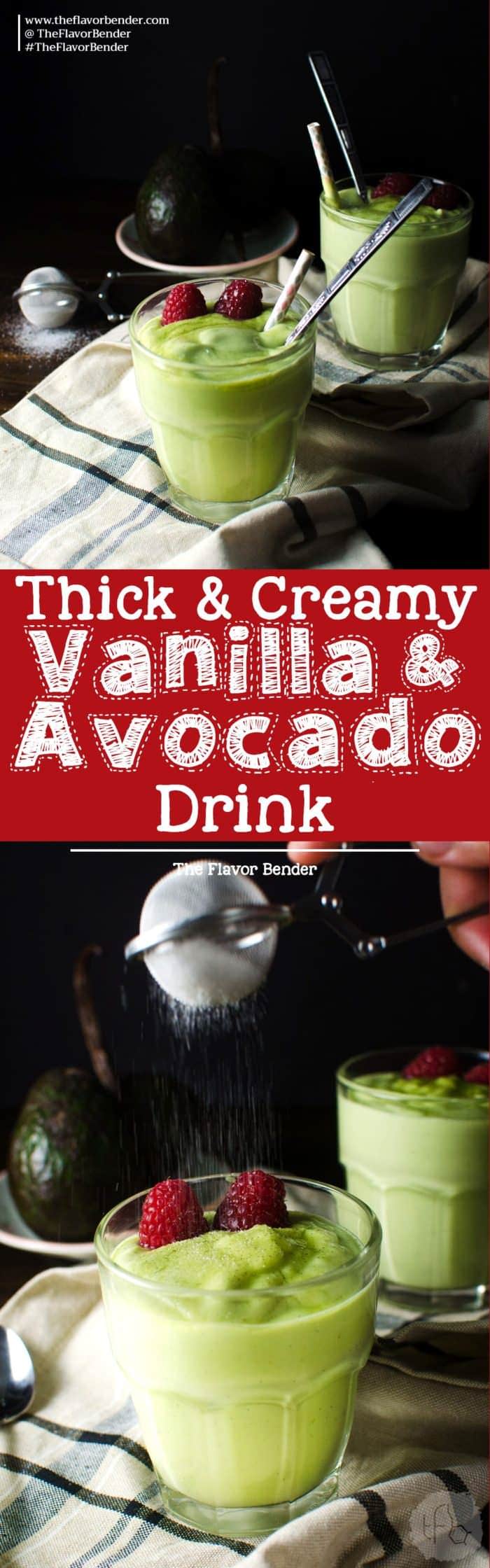 Creamy Vanilla Avocado Drink - This simple avocado based drink is a wonderful alternative for dessert, drinks or milk shakes! It's great to be served all year round and is a great kid friendly recipe!