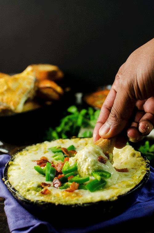 Get your Cheese lovers' party started with these easy Cheesy Dips! - Jalapeno Popper Dip | Cheesy Beef Enchilada Dip | and Apple, Bacon and Gouda Dip. These Cheese Dips recipes are easy to make, and the gooey melted cheese will win over anyone's heart!