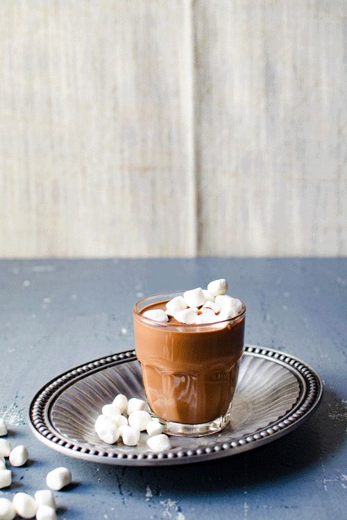 Parisian Hot Chocolate with Raspberry Whipped Cream - Only 3 ingredients to make this thick, luscious deep flavored hot chocolate, and topped with raspberry whipped cream. Enjoy hot chocolate, the way the French do!