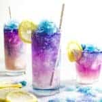 Color Changing Galaxy Lemonade Slushie - There's no food coloring in this Color Changing Lemonade Slushie! Just a dash of magic from magic ice and delicious lemonade that kids and adults will love. The ultimate Summer Lemonade drink!