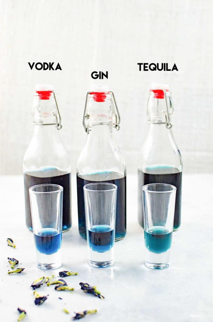Magical Color Changing Alcohol (Vodka, Gin and Tequila) - wow your friends and family at your next get-together by making color changing magic cocktails with naturally infused color changing alcohol with one (not so) secret ingredient!