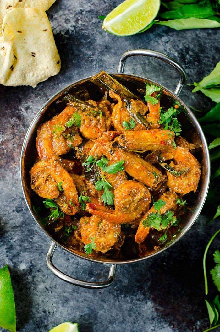 Authentic Sri Lankan Prawn Curry (Shrimp curry) - Learn all the tips and secrets into making the best spicy and creamy prawn or shrimp curry in your life! Can be adapted to your preference, and a perfect and easy recipe for a weeknight meal!