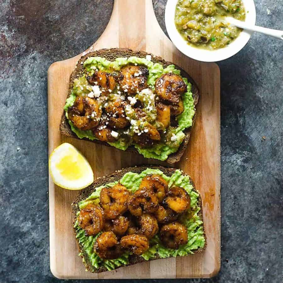 Cajun Shrimp and Avocado Toast - The Flavor Bender