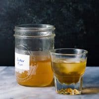 Butter Rum - Fat washing alcohol is a simple yet very effective way to infuse alcohol with rich fat-based savory flavor. Here's a recipe/technique to make delicious fat washed butter rum!