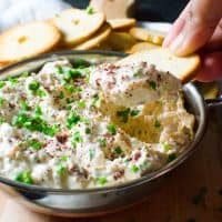 Sumac Smoked Salmon Dip - The BEST smoked salmon dip ever! Easy recipe and better than store bought because you can actually taste the smoked salmon! Plus, it's a perfect appetizer and spread for morning bagels!