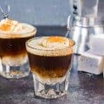 Campfire White Russian Cocktail - A Grey Goose L’espresso Martini with a twist is the perfect after dinner cocktail. A delicious coffee cocktail that is a mashup of a Coffee martini and a White Russian.