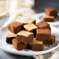 Chocolate Champagne Truffles - melt in your mouth soft, velvety, decadent, fruity truffles that easy and less messy to make. Dusted with cocoa powder and gold luster dust. Perfect for celebrations. 
