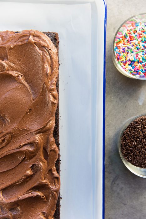 The Fudgiest One Bowl Chocolate Cake - The Flavor Bender