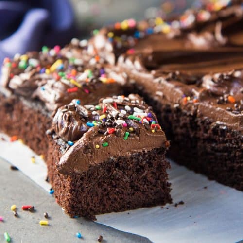 The Fudgiest One Bowl Chocolate Cake - The Flavor Bender