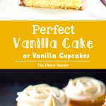 The Best Vanilla Cake - Delightfully soft, buttery, classic vanilla cake with a creamy chocolate or vanilla frosting! With heaps of tips to get perfect cakes every single time. #VanillaCake #VanillaCupcakes #VanillaCakeGuide