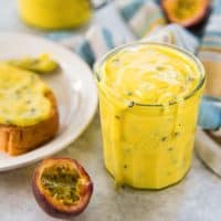 Passion Fruit Curd - A deliciously creamy and tangy passion fruit curd! A great addition to any dessert and adds a refreshing tropical flavor. Freezer friendly too. 