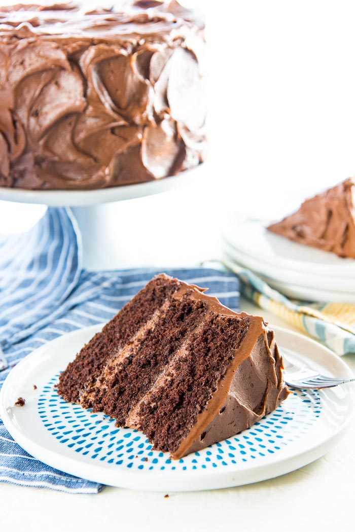 This Classic Chocolate Cake is the only and best chocolate cake recipe you will ever need! It has layers of soft, airy chocolate cake layers, with a creamy, buttery, melt in your mouth Chocolate buttercream frosting. Perfect cake for Birthday cake, or any occasion. 