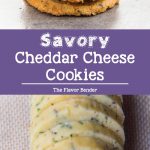 Thyme and Cheddar Cheese Cookies - These slice and bake savory cookies are easy to make and delicious! Perfect as appetizers or as snacks. #SliceAndBakeCookies #SavoryCookies #CheeseShortbread #Cheeseboard #Appetizers