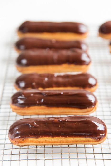 Perfect Chocolate Eclairs (With Pastry Cream) - The Flavor Bender