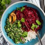 Sri Lankan Beetroot Curry - A delicious vegan curry that even the pickiest eaters will love! Perfect accompaniment for rice and curry. Easy to make, and flavorful. #VegetarianSideDishes #VeganSideDishes #SriLanka #Beetroot