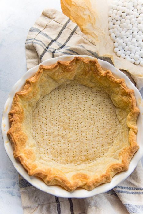 Making the quiche crust - Blind baked quiche crust