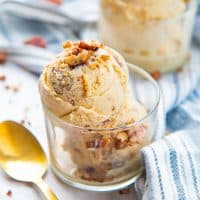 Brown butter butterscotch pecan ice cream social media images