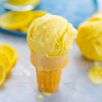 Creamy lemon ice cream social media