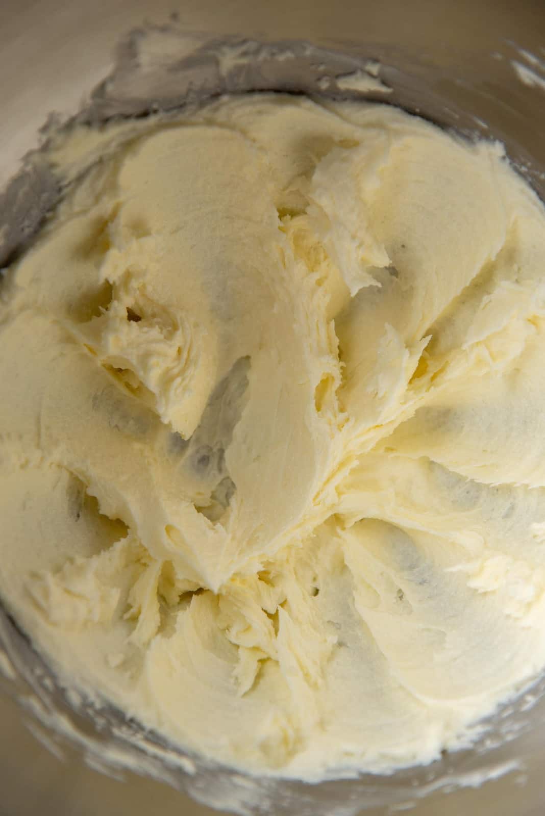 The butter and sugar creamed together