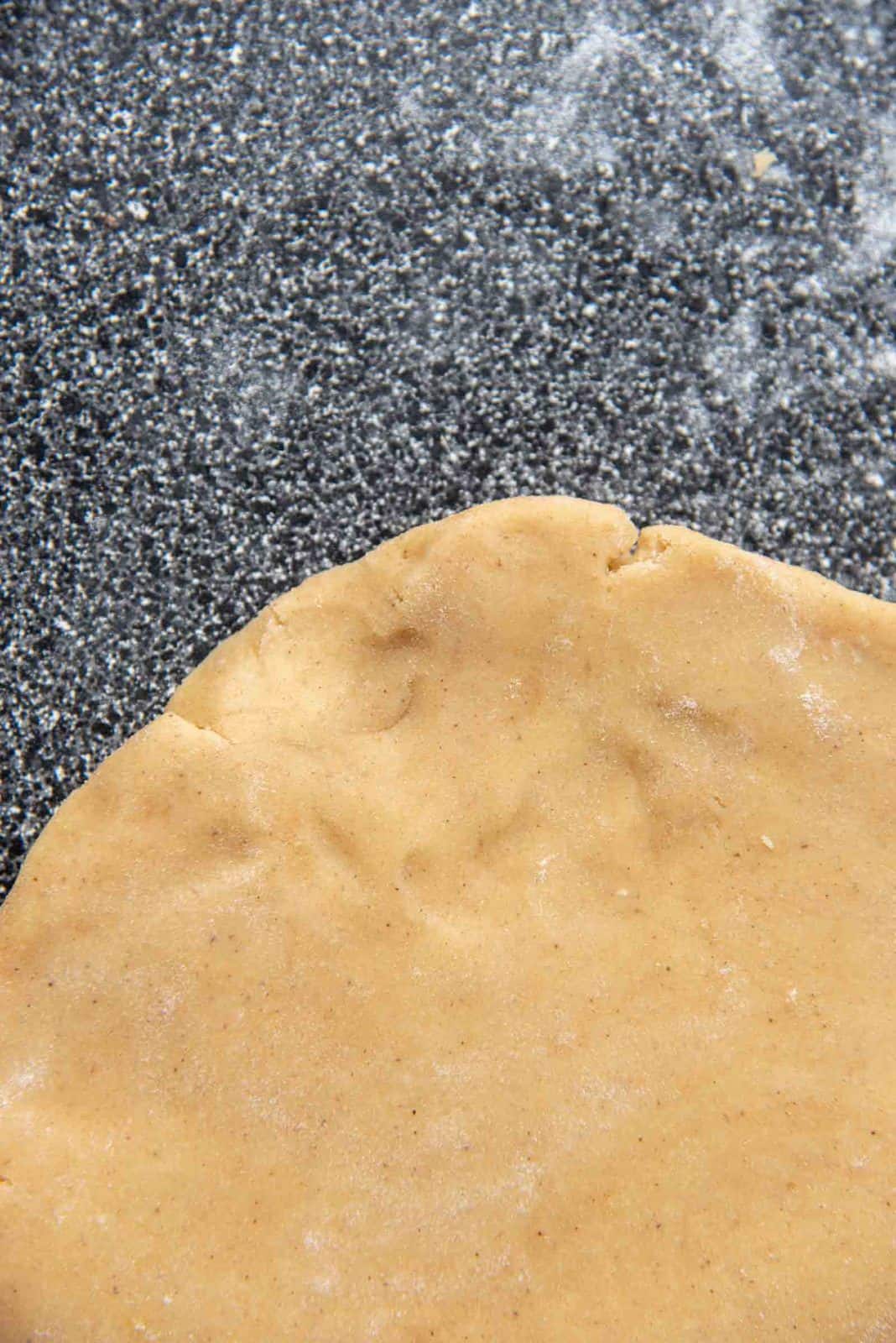 The cracks in the dough sealed