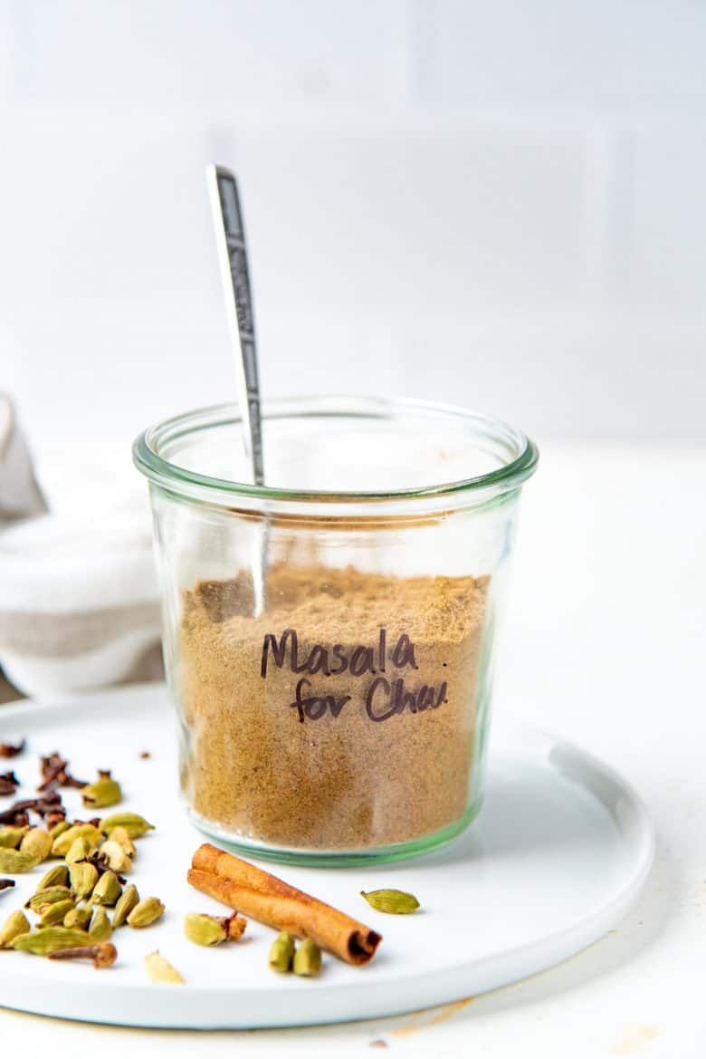 Masala mix for spiced tea in a jar