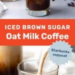 Brown sugar iced coffee social media