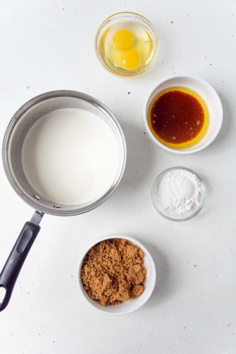 ingredients needed to make butterscotch custard