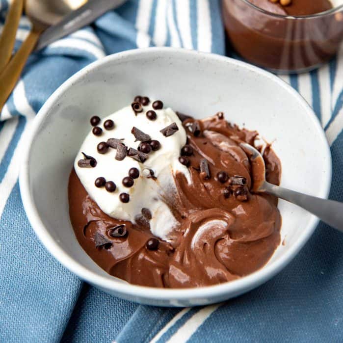 Chocolate pudding social media