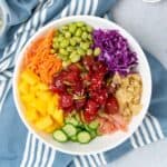 Tuna poke bowl social media