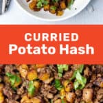 Curried potato hash social media