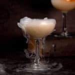 A square image of Harry Potter cocktail called unicorn blood cocktail.